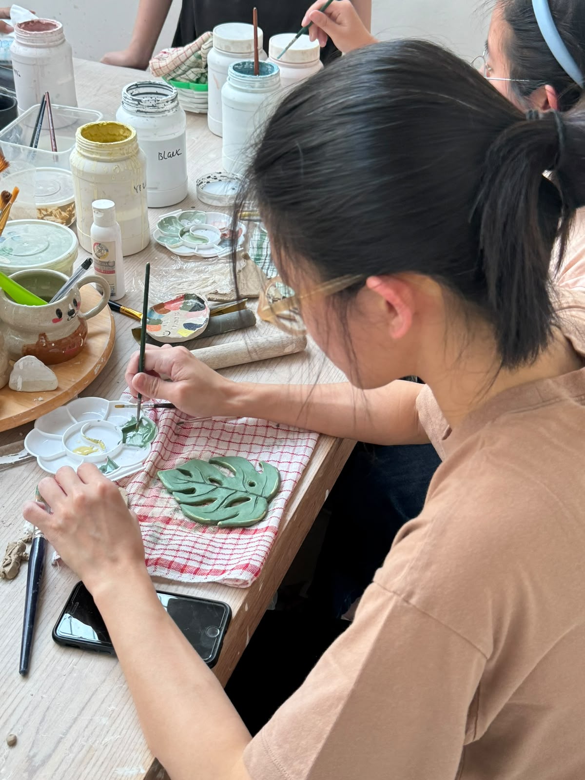 Making pottery at Wabi Studio